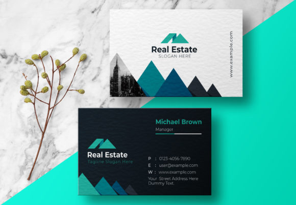 Blue Color Business Card