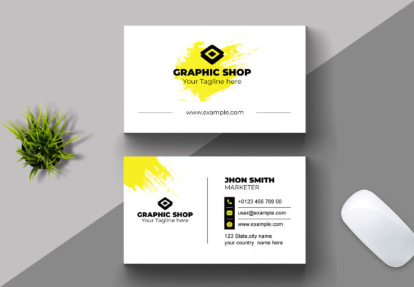 Business Card Design Yellow Color