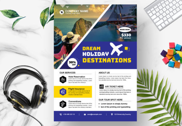 Travel Agency Flyer Template Layout